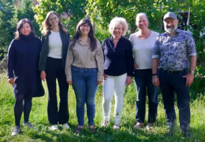 Die AG Nachhaltige Veedelszüge - Von links nach rechts Sabine Adamy, Frieda Assel, Pia Wroblewski, Brigitte Hintzen-Bohlen, Kathrin Rothenfeld-Elder, Michael Cieslik